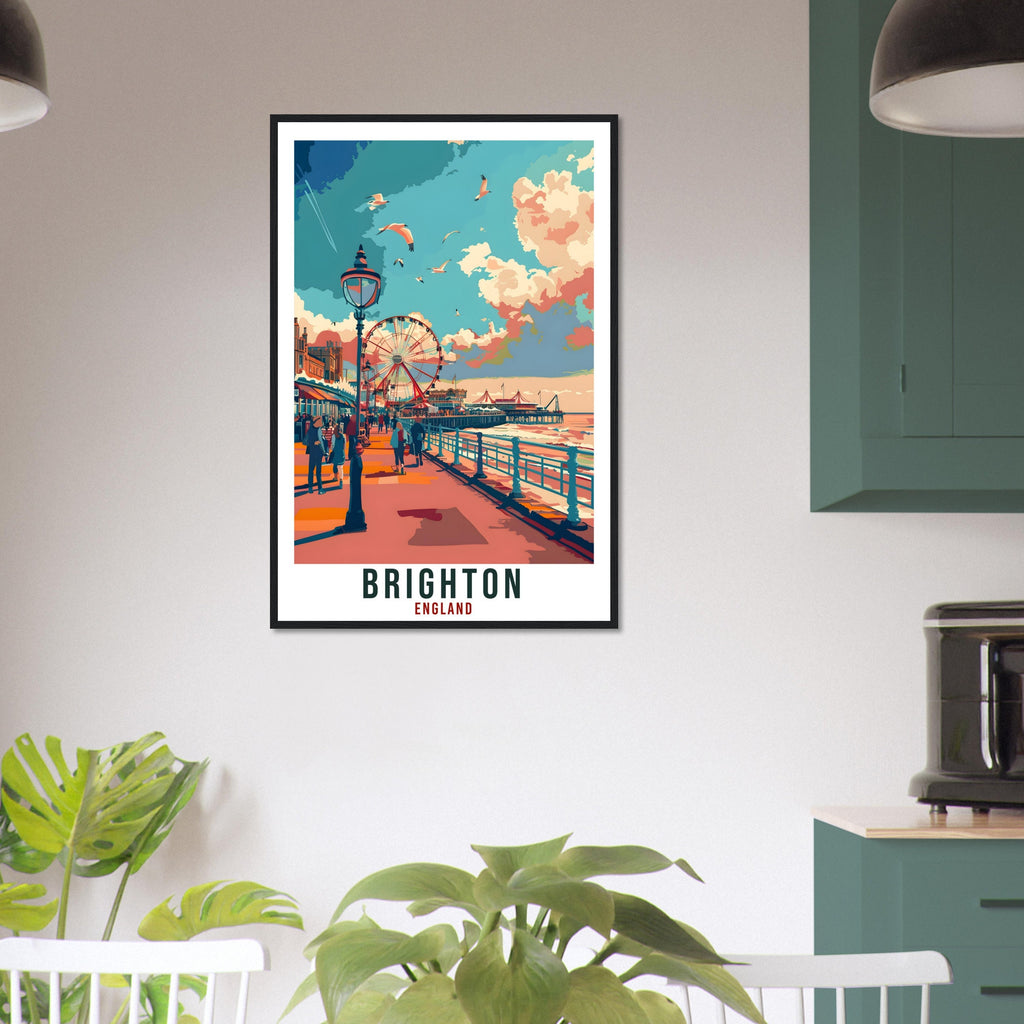 Brighton Travel Print Wall Art Wall Hanging Home Living Décor Brighton Gift Art Lovers Gift UK Artwork Gift Print England Travel Poster