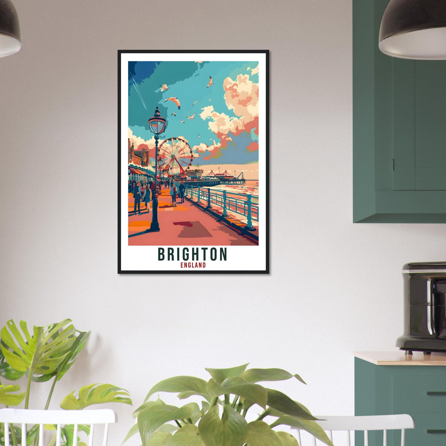 Brighton Travel Print Wall Art Wall Hanging Home Living Décor Brighton Gift Art Lovers Gift UK Artwork Gift Print England Travel Poster