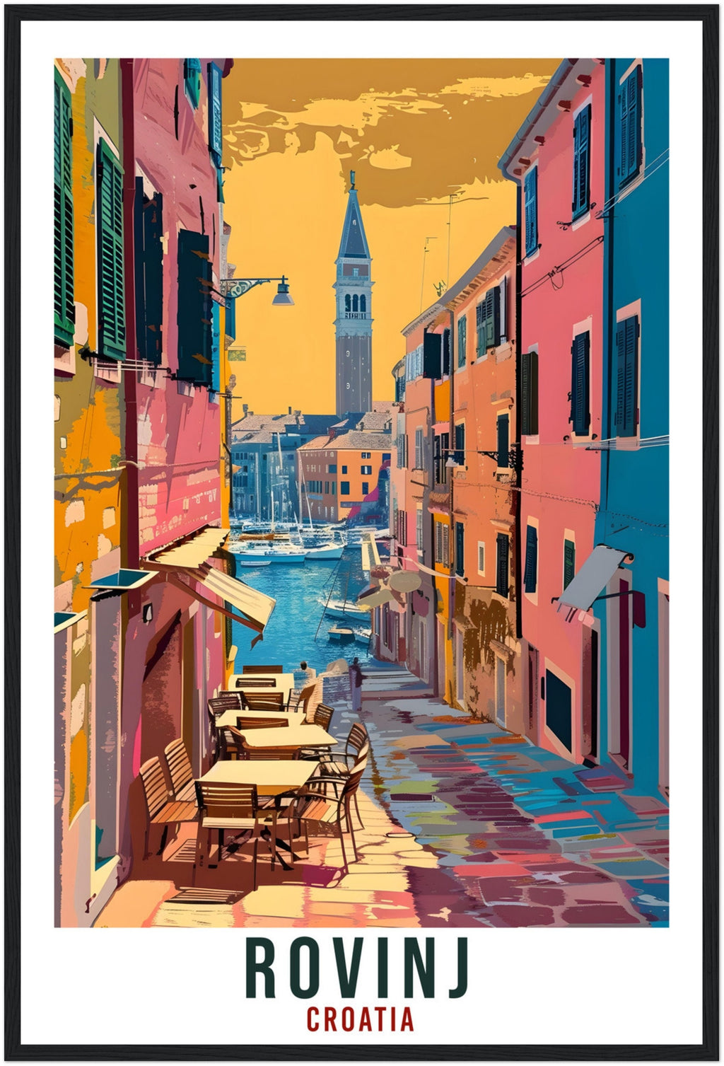 Rovinj Travel Print Croatia Wall Art Wall Hanging Home Décor Rovinj Gift Croatian Landmark Artwork Gift Croatia Holiday Travel Poster Rovinj