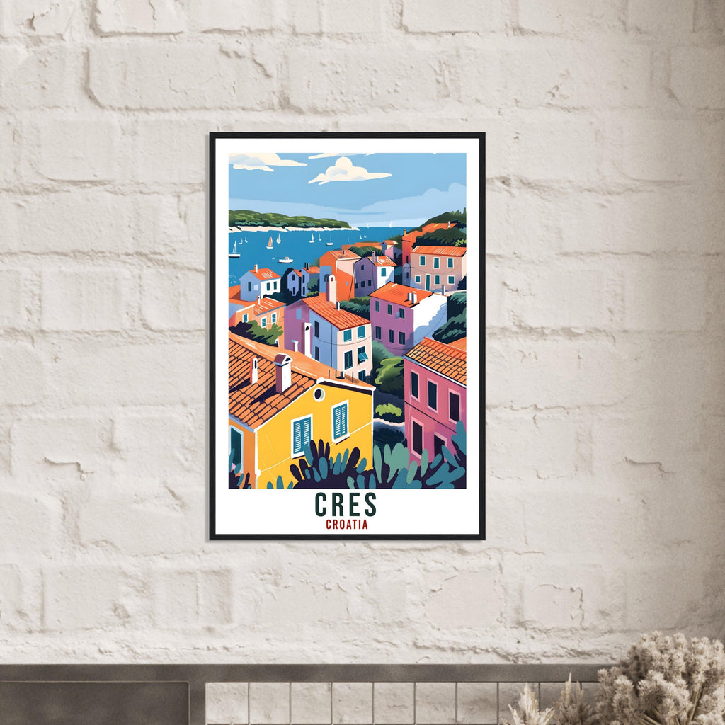 Cres Island Travel Print Croatia Wall Art Wall Hanging Home Décor Cres Gift Croatia Landmark Artwork Gift Cres Croatia Holiday Travel Poster