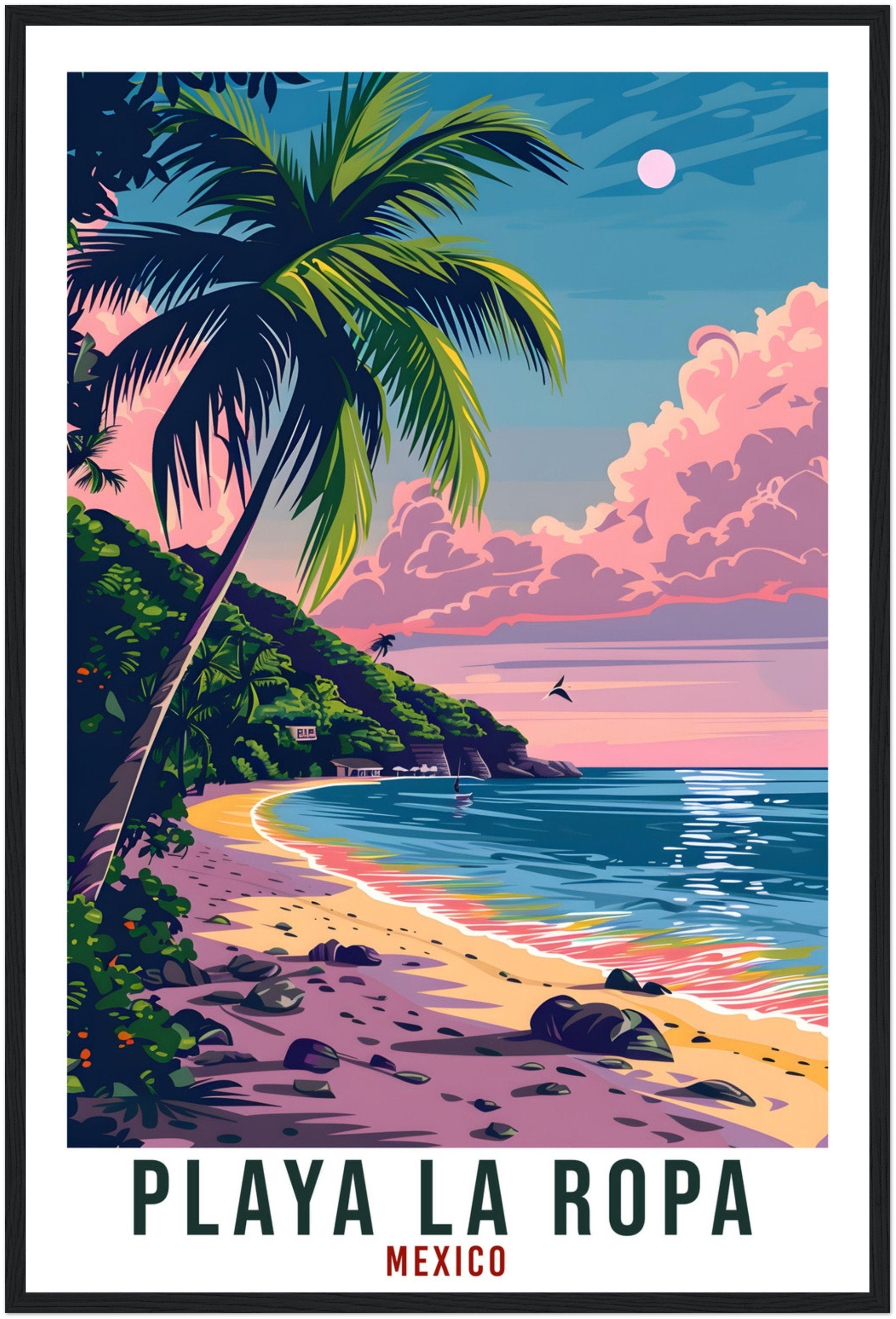 Playa La Ropa Mexico Travel Print Mexico Wall Art Wall Hanging Home Décor Playa La Ropa Gift Mexico Artwork Travel Art Mexican Travel Poster