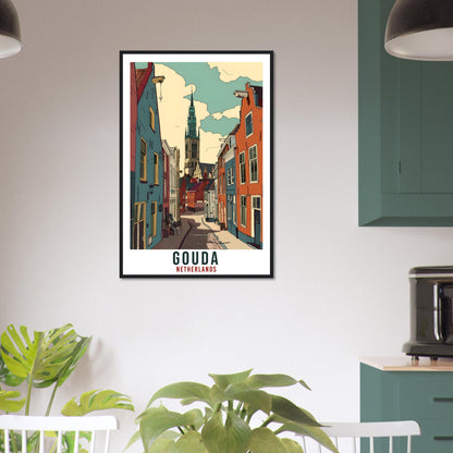 Gouda Travel Print Holland Wall Art Wall Hanging Home Décor Gouda Gift Art Lovers Gift Dutch Artwork Gift The Netherlands Travel Poster