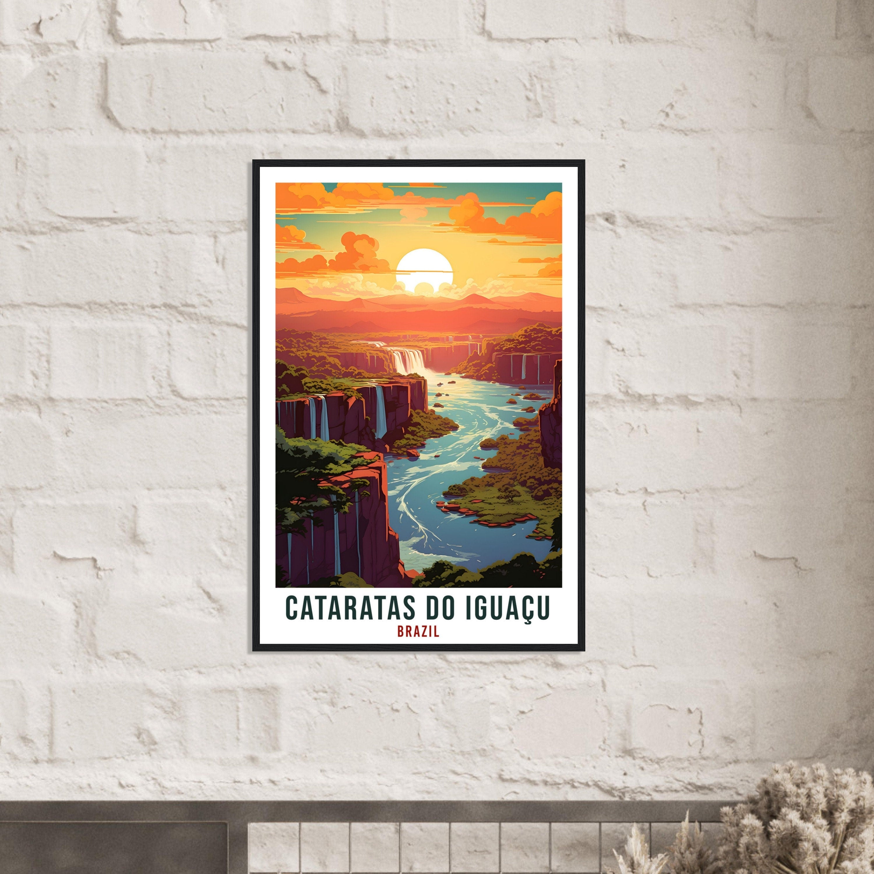 Cataratas Do Iguaçu Travel Print Wall Art Cataratas Do Iguaçu Brazil Wall Hanging Artwork Art Gifts Cataratas Iguaçu Travel Poster Brazil