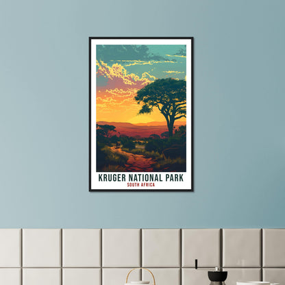 Kruger National Park South Africa Travel Print Wall Art Hanging Home Décor Kruger Gift Art Lovers Artwork Gift Print South African Poster