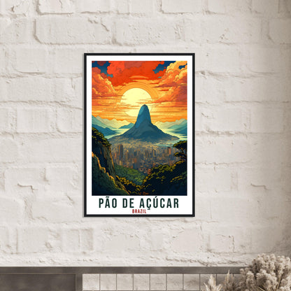 Pao De Acucar Travel Print Wall Art Pao De Acucar Brazil Wall Hanging Artwork Art Gifts Pao De Acucar Travel Poster Brazil Art Lovers Gift