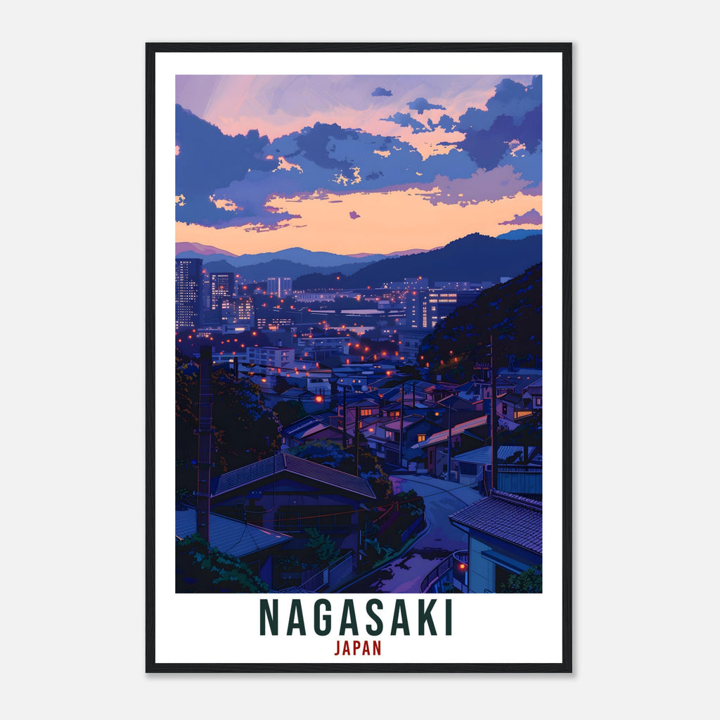 Nagasaki Japan Travel Print Home Decoration Wall Art Gift Wall Hanging Art Lover Japanese Artwork Japan Nagasaki Travel Poster City Print