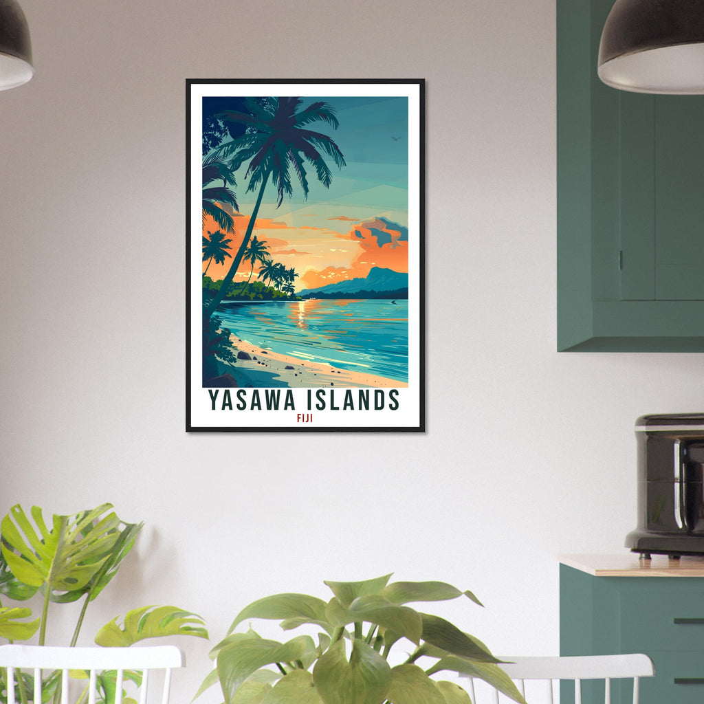 Yasawa Islands Fiji Travel Print Fiji Wall Art Wall Hanging Home Décor Yasawa Gift Fiji Islands Artwork Travel Art Fijian Travel Poster