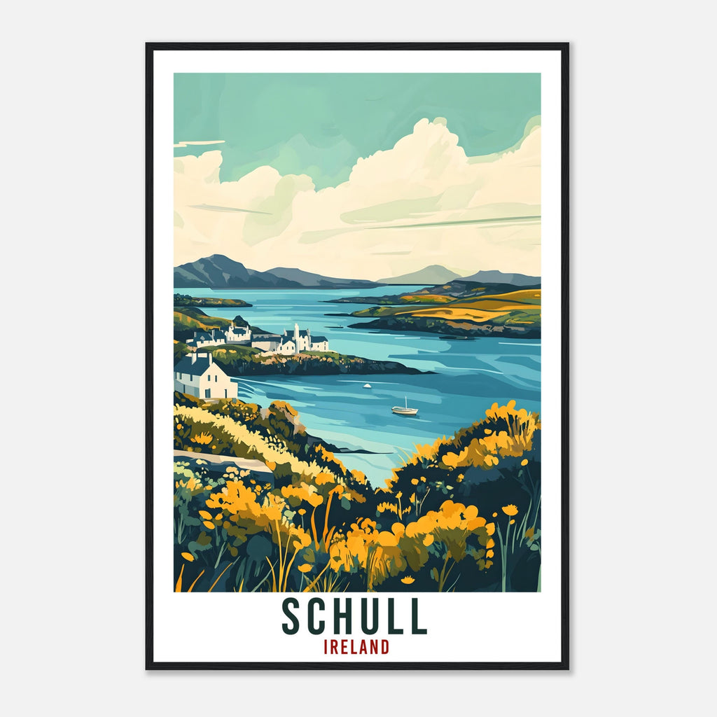 Schull Travel Print Ireland Home Decor Schull Wall Art Gift Wall Hanging Art Lover Schull Irish Artwork Travel Poster Ireland Travel Art