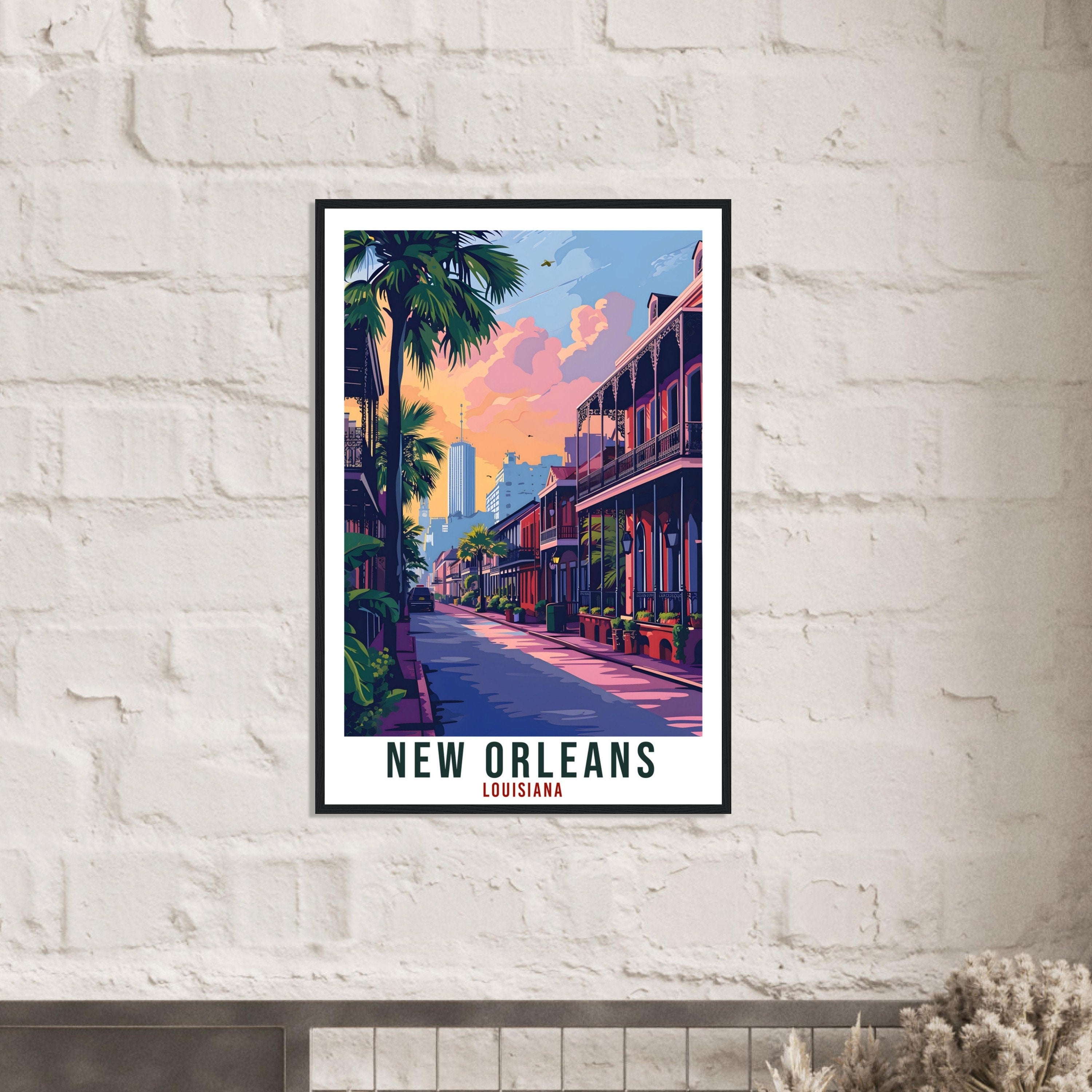 New Orleans Travel Print Louisiana Home Decoration USA City Wall Art Gift Wall Hanging Art Lover Louisiana Artwork New Orleans Travel Poster