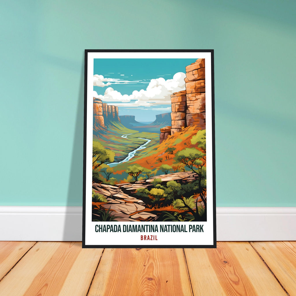 Chapada Diamantina Travel Print Wall Art Chapada Diamantina Brazil Wall Hanging Artwork Art Gifts Travel Poster Brazil Art Lovers Gift