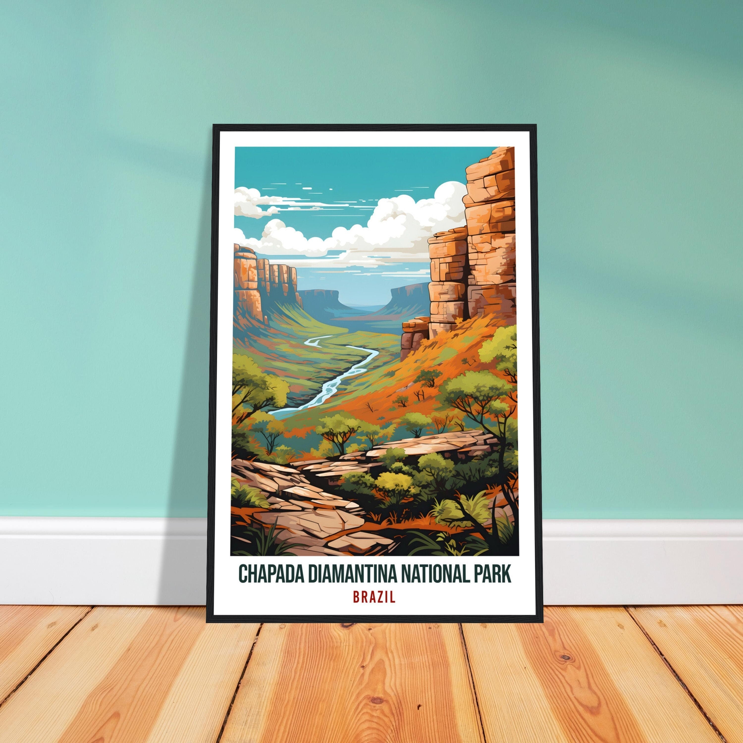 Chapada Diamantina Travel Print Wall Art Chapada Diamantina Brazil Wall Hanging Artwork Art Gifts Travel Poster Brazil Art Lovers Gift