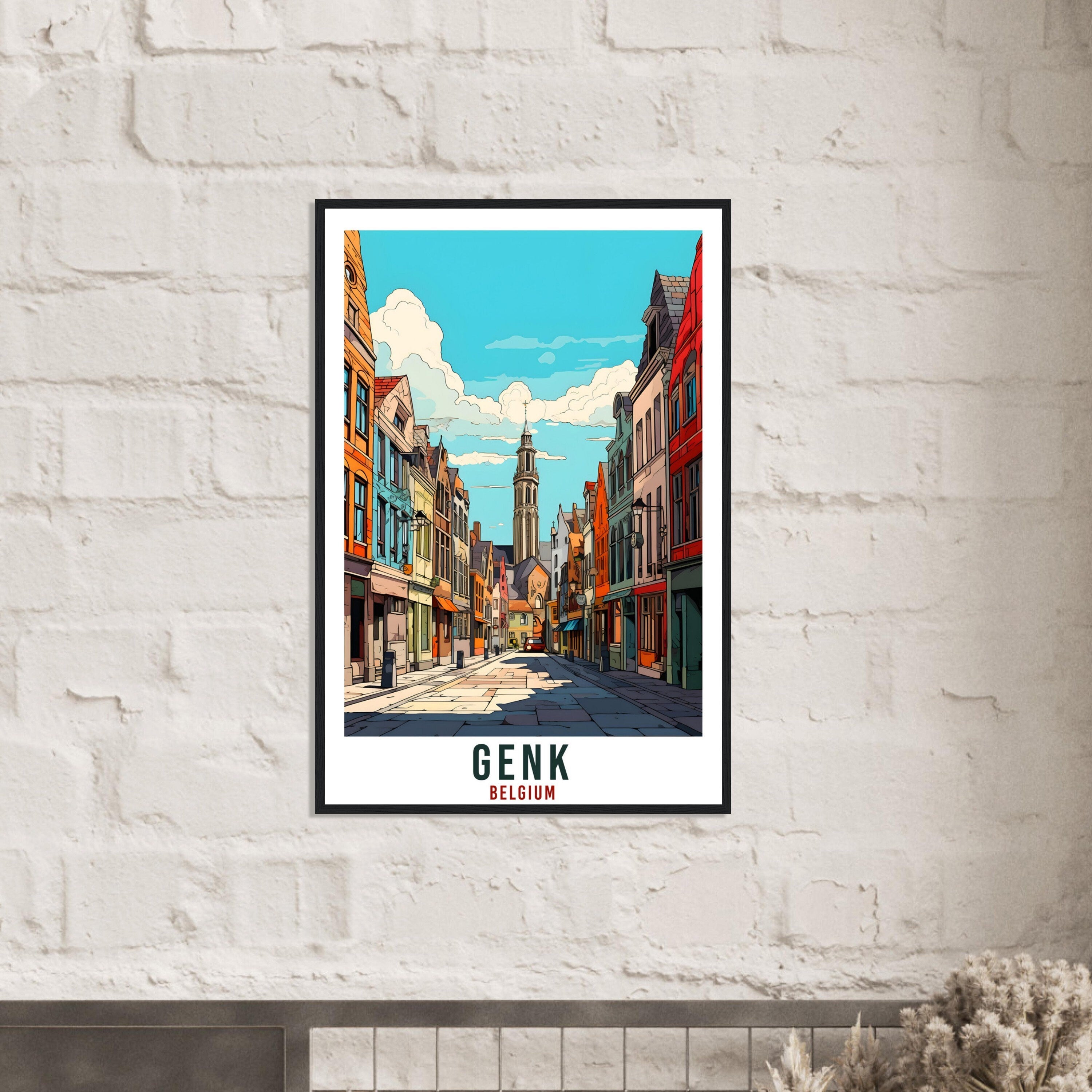 Genk Travel Print Wall Art Genk Belgium Home Décor Artwork Wall Hanging Genk Art Gifts Genk Travel Poster Belgian City Art Lovers Gift
