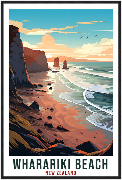 Wharariki Beach Travel Print Wall Art Wharariki Beach New Zealand Artwork Art Gifts Wharariki Travel Poster New Zealand Art Lovers Gift