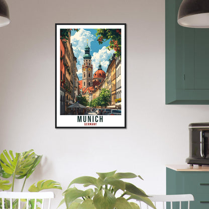 Munich Travel Print Germany Home Decoration Munich German City Wall Art Gift Wall Hanging Art Lover Germany Artwork Munich Travel Poster
