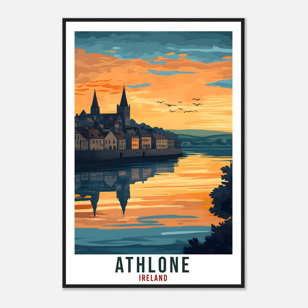 Athlone Travel Print Ireland Home Decor Athlone Wall Art Gift Wall Hanging Art Lover Athlone Irish Artwork Travel Poster Ireland Travel Art