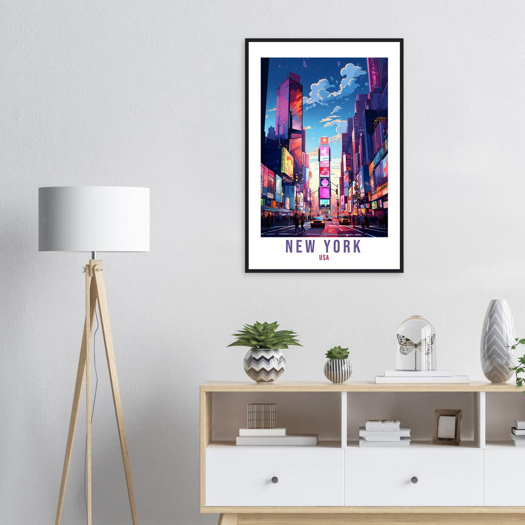 New York Travel Print Wall Art New York Wall Hanging USA Artwork Travel Poster Wall Art New York USA Home Decor New York Gift Travel Art
