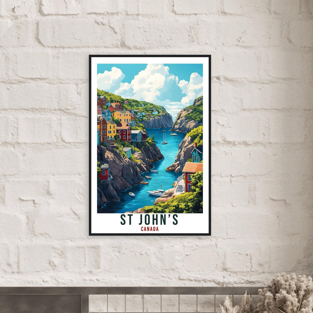 St Johns Travel Print Canada Home Decor St Johns Wall Art Gift Wall Hanging Art Lover St Johns Canadian Artwork Travel Poster Newfoundland