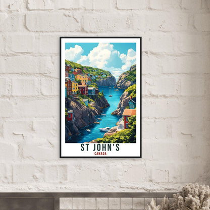 St Johns Travel Print Canada Home Decor St Johns Wall Art Gift Wall Hanging Art Lover St Johns Canadian Artwork Travel Poster Newfoundland