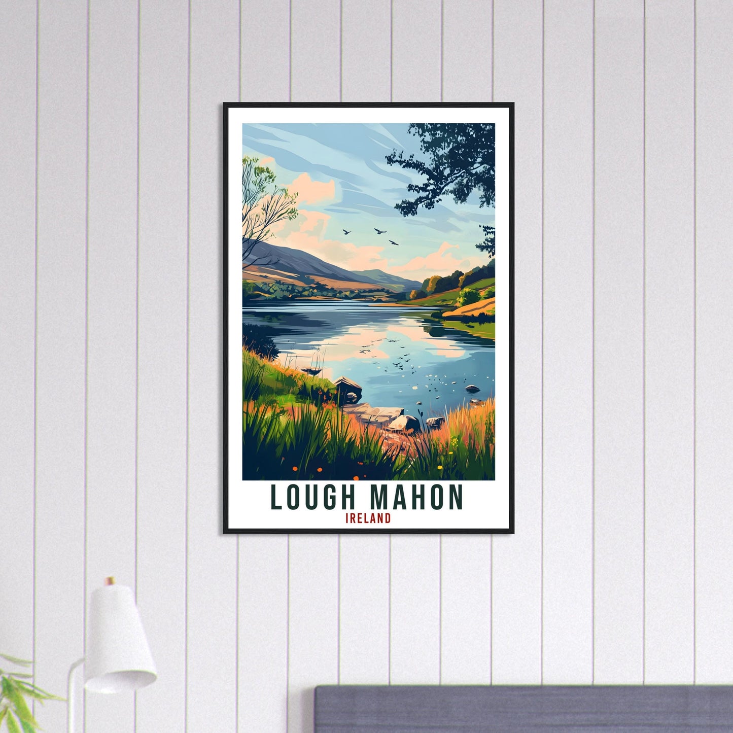 Lough Mahon Travel Print Ireland Decor Cork Wall Art Gift Wall Hanging Art Lover Lough Mahon Irish Artwork Travel Poster Ireland Travel Art
