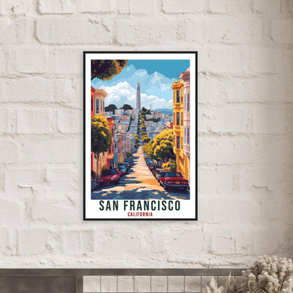 San Francisco Travel Print California Home Decor San Francisco Wall Art Gift Wall Hanging Art Lover United States Artwork Travel Poster Art