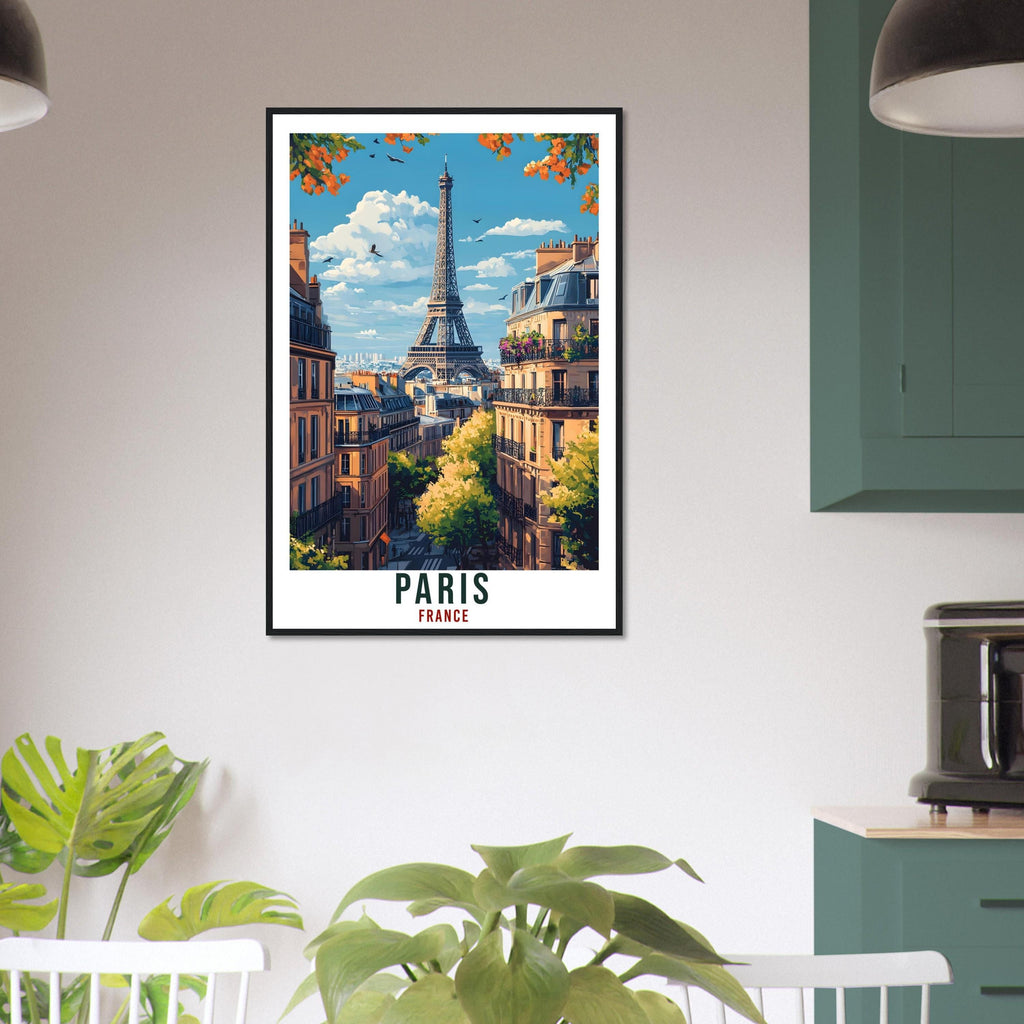 Paris Travel Print Eiffel Tower France Home Decor Paris Wall Art Gift Wall Hanging Art Lover Paris France Artwork Travel Poster Travel Art