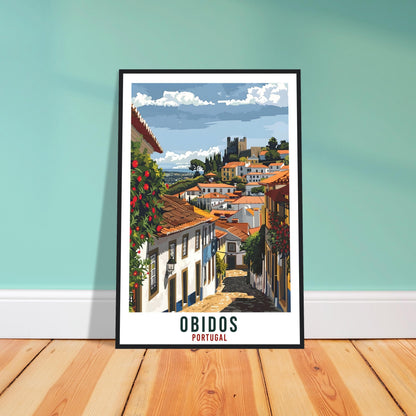 Obidos Travel Print Portugal Wall Art Wall Hanging Home Décor Obidos Gift Portugal Landmark Artwork Gift Portugal Holiday Travel Poster