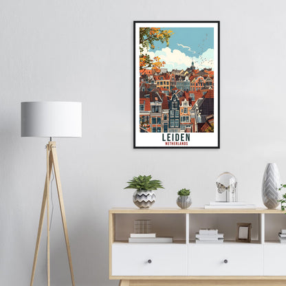 Leiden Travel Print Holland Wall Art Wall Hanging Home Décor Leiden Gift Art Lovers Gift Dutch Artwork Gift The Netherlands Travel Poster