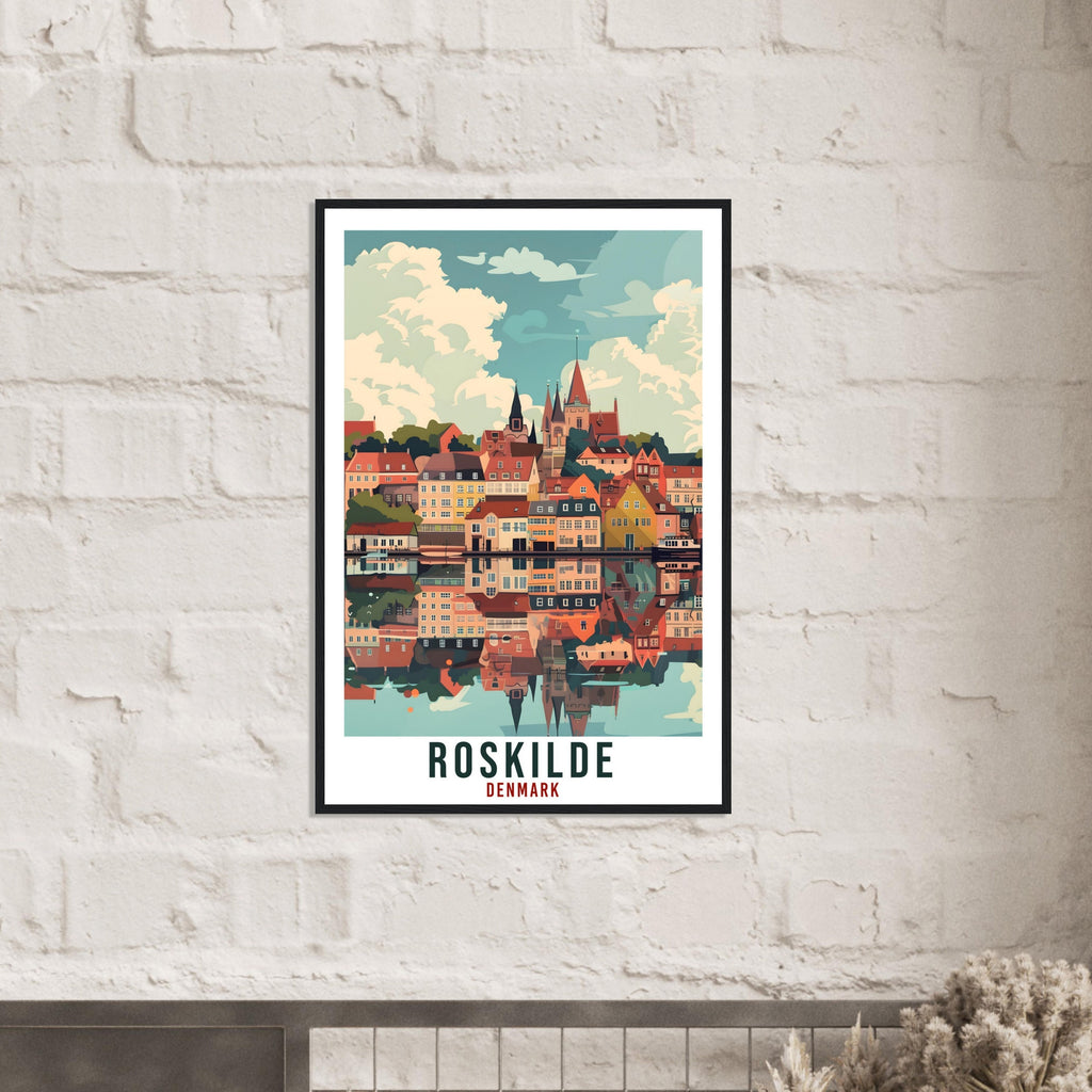 Roskilde Travel Print Denmark Wall Art Wall Hanging Home Living Décor Roskilde Gift Art Lover Gift Denmark Artwork Gift Danish Travel Poster