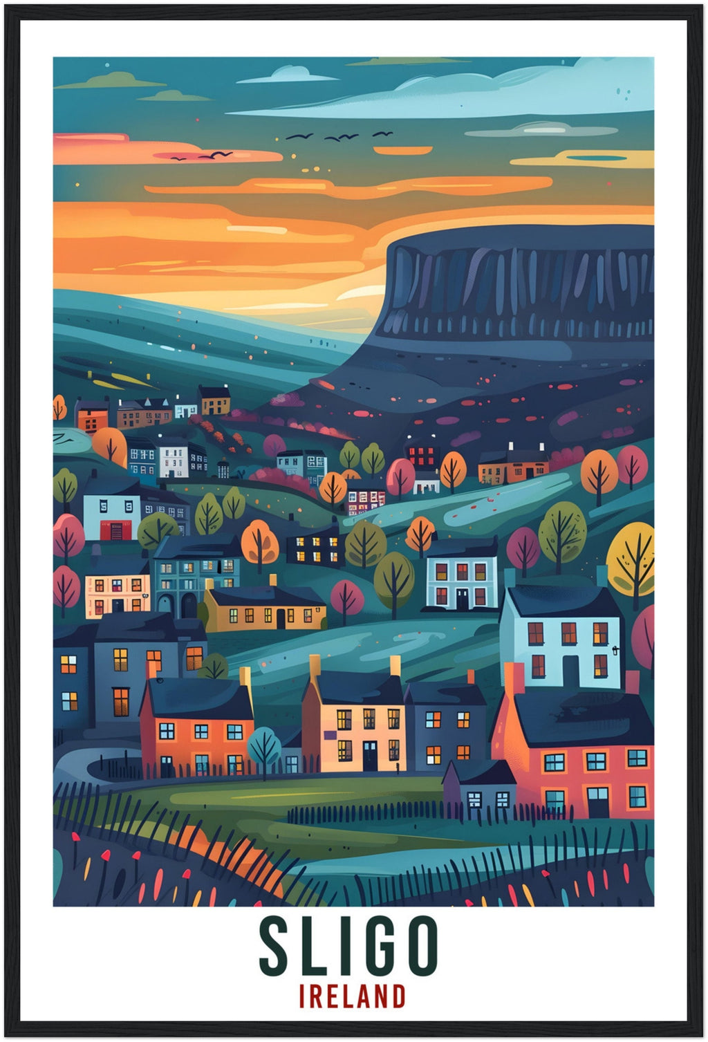 Sligo Travel Print Ireland Wall Art Wall Hanging Home Living Décor Sligo Gift Art Lovers Gift Sligo Irish Artwork Gift Ireland Travel Poster