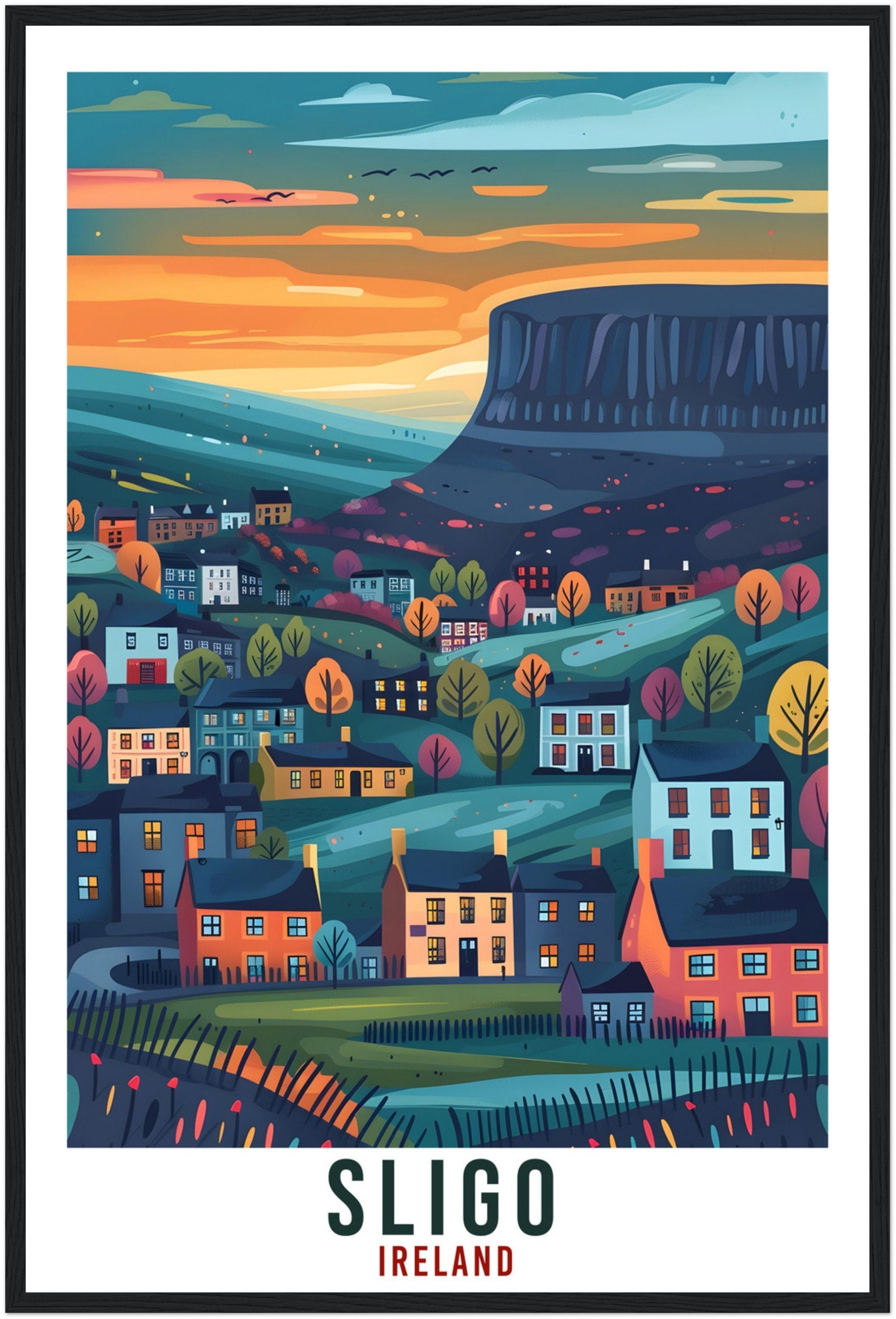 Sligo Travel Print Ireland Wall Art Wall Hanging Home Living Décor Sligo Gift Art Lovers Gift Sligo Irish Artwork Gift Ireland Travel Poster