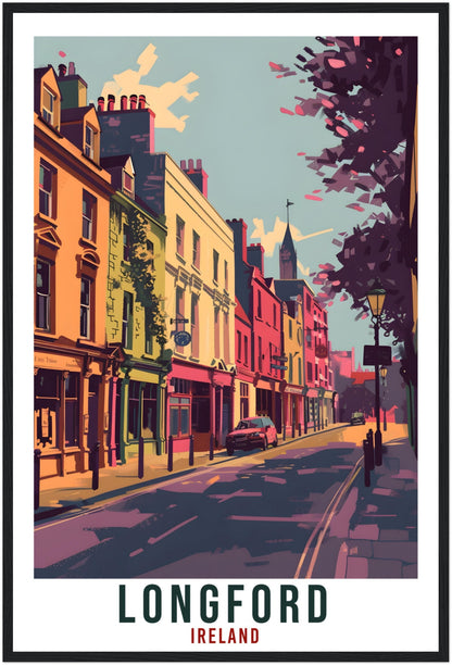 Longford Travel Print Ireland Wall Art Wall Hanging Home Living Décor Longford Gift Art Lovers Gift Irish Artwork Gift Ireland Travel Poster