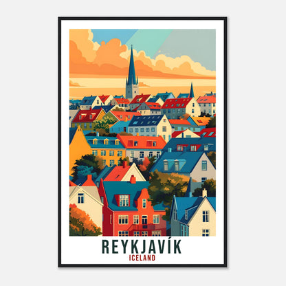 Reykjavík Iceland Travel Print Wall Art Wall Hanging Home Décor Reykjavík Gift Travel Art Iceland Artwork City Landscape Travel Poster