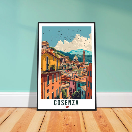 Cosenza Travel Print Italy Wall Art Wall Hanging Home Living Décor Cosenza Gift Art Lovers Gift Italy Artwork Gift Italian Travel Poster