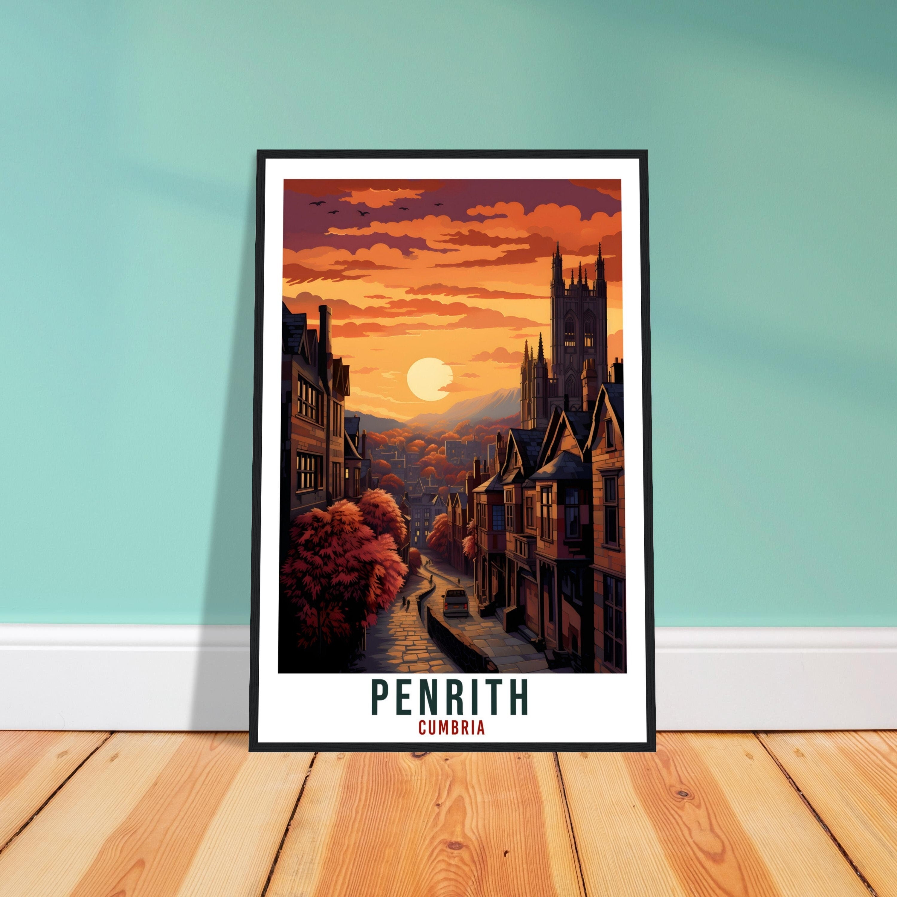 Penrith Travel Print English Wall Art Home Decor Wall Hanging Travel Art Gift Penrith Travel Poster Cumbria Artwork Art Lover Gift Penrith