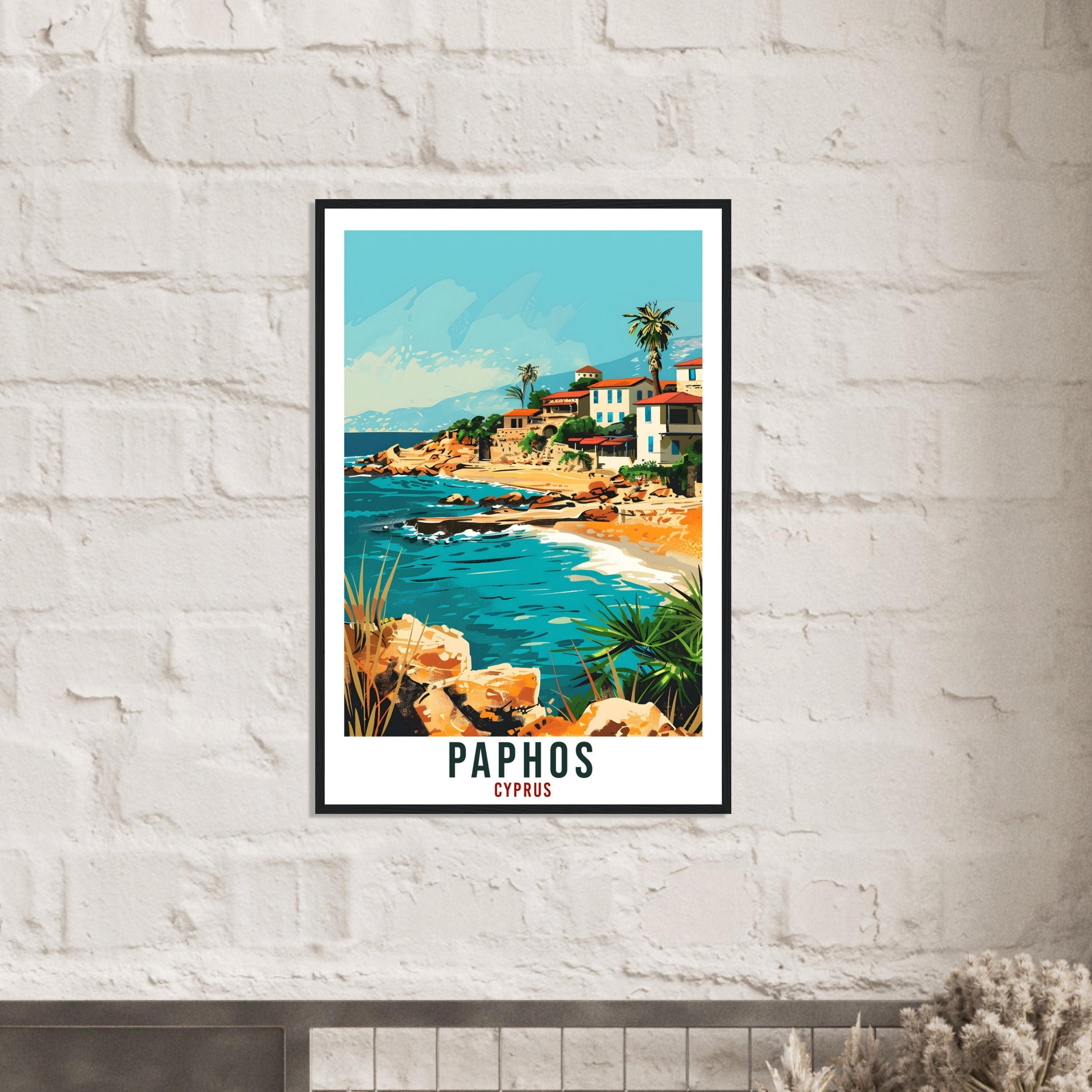 Paphos Cyprus Travel Print Paphos Wall Art Wall Hanging Home Décor Paphos Gift Cyprus Landmark Artwork Gift Cyprus Holiday Travel Poster