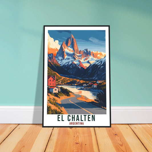 El Chalten Travel Print Wall Art Chalten Argentina Chalten City Landscape Artwork El Chalten Travel Poster Argentinian Art Lover Travel Gift