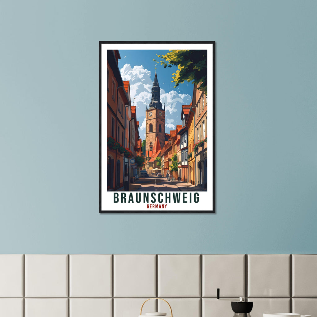 Braunschweig Gift Travel Print Germany Home Decor German Wall Art Gift Wall Hanging Art Lover Germany Artwork Braunschweig Travel Poster