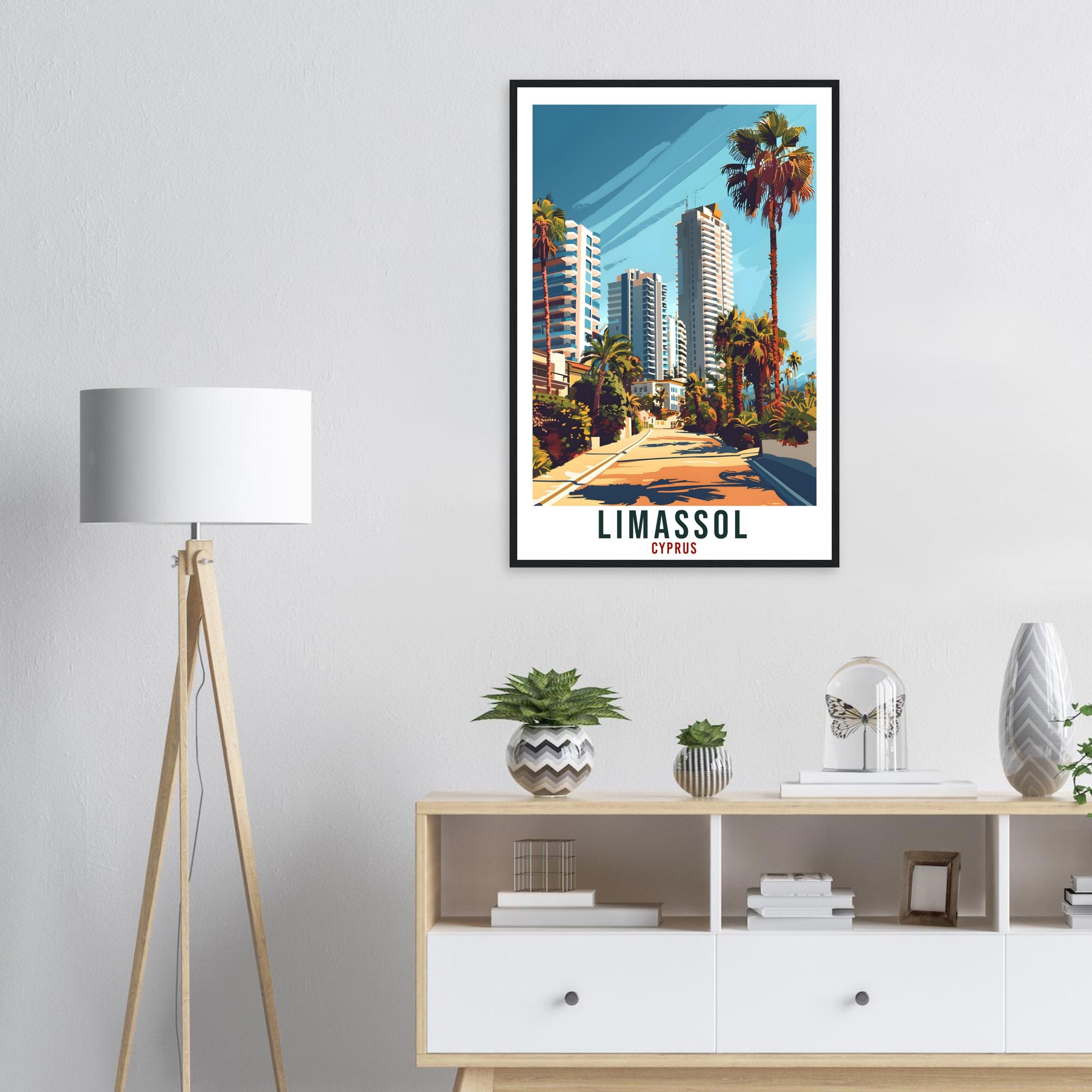 Limassol Cyprus Travel Print Cyprus Wall Art Wall Hanging Home Décor Limassol Gift Cyprus Landmark Artwork Gift Cyprus Holiday Travel Poster