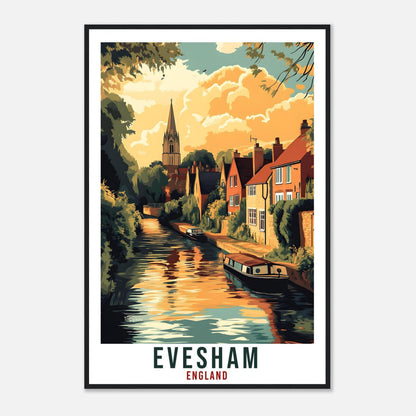 Evesham Travel Print England Home Decor Evesham Wall Art Gift Wall Hanging Art Lover Evesham English Artwork Travel Poster Travel Art Gift