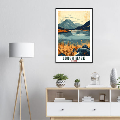 Lough Mask Travel Print Ireland Home Decor Lough Mask Wall Art Gift Wall Hanging Lough Mask Irish Artwork Travel Poster Ireland Travel Art