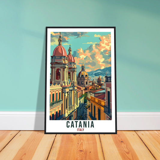 Catania Travel Print Italy Wall Art Wall Hanging Home Living Décor Catania Gift Art Lovers Gift Sicily Artwork Gift Italian Travel Poster