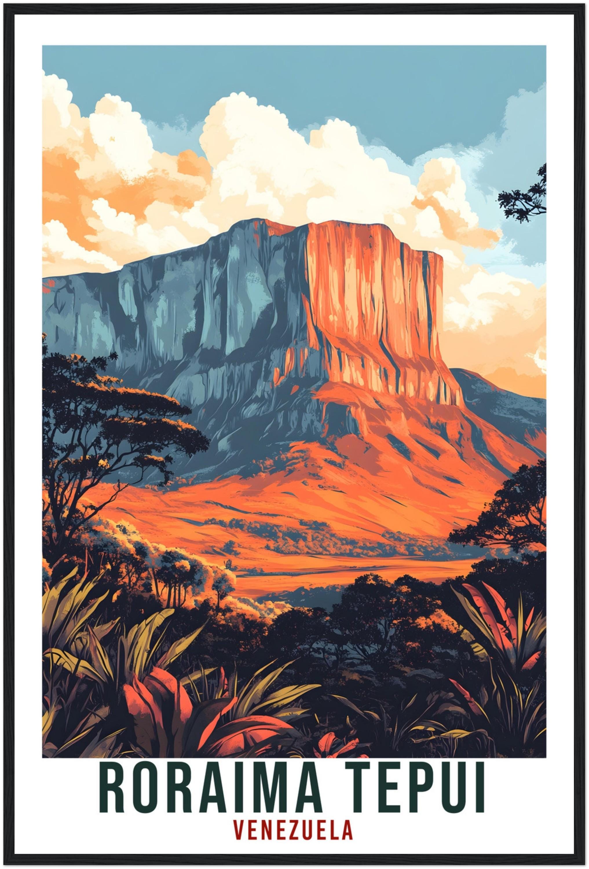 Roraima Tepui Travel Print Venezuela Decor Wall Art Gift Wall Hanging Art Lover Roraima Tepui Venezuelan Artwork Travel Poster Travel Art