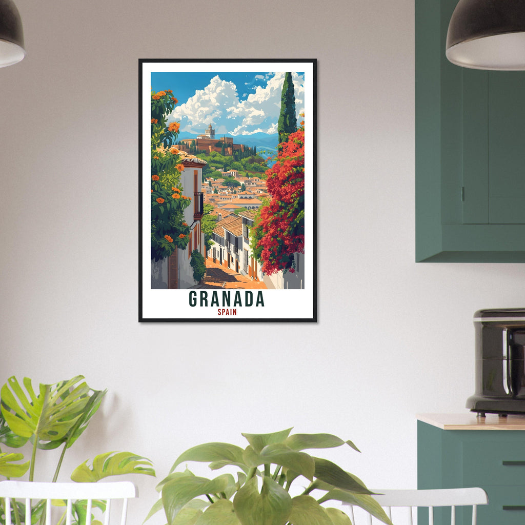 Granada Travel Print Spain Home Decoration Granada Spanish City Wall Art Gift Wall Hanging Art Lover Spain Artwork Granada Travel Poster