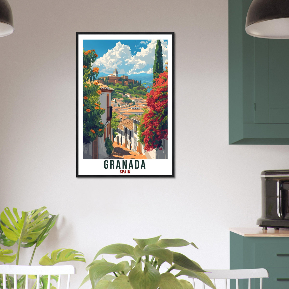 Granada Travel Print Spain Home Decoration Granada Spanish City Wall Art Gift Wall Hanging Art Lover Spain Artwork Granada Travel Poster