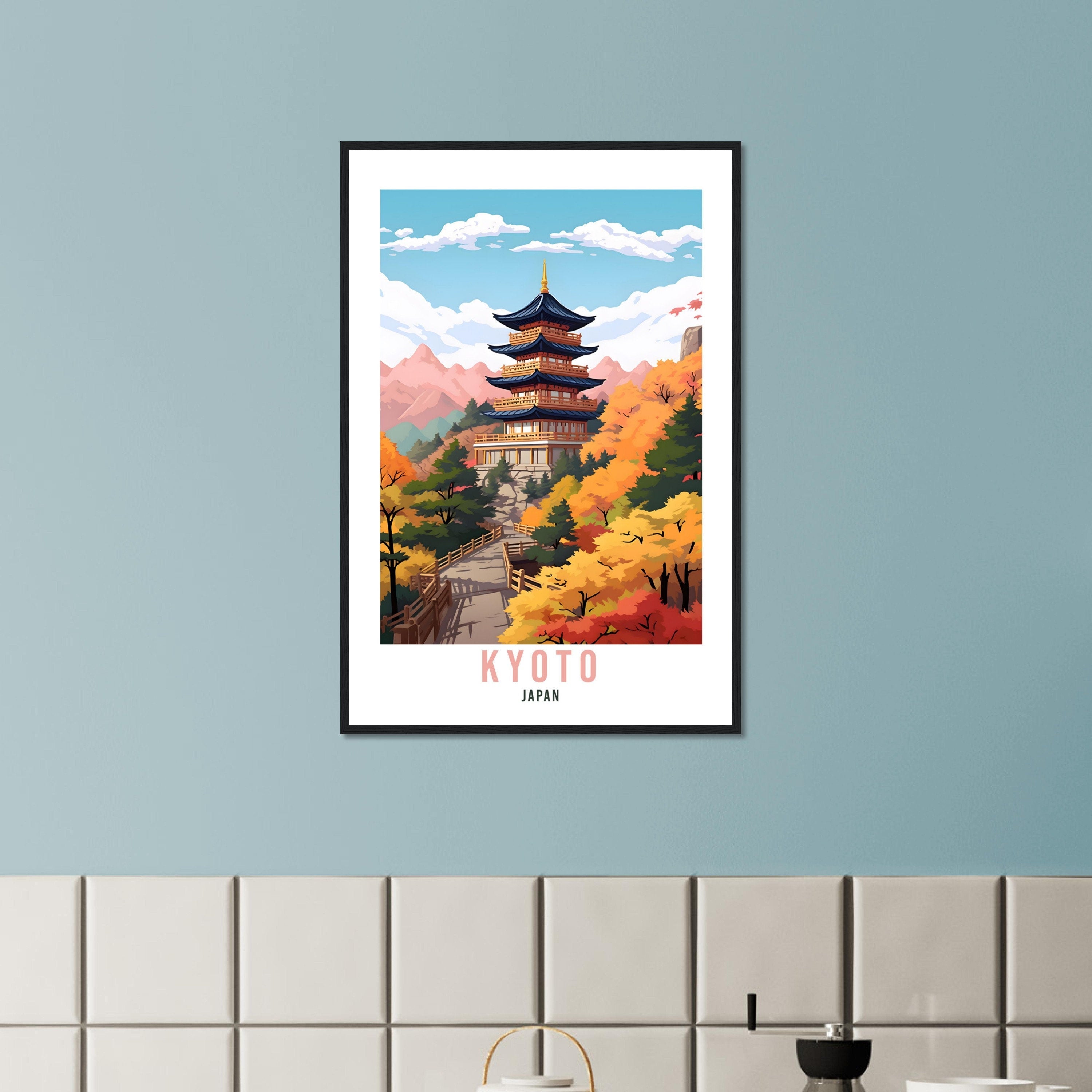 Kyoto Travel Poster Kyoto Wall Hanging Japan Artwork Travel Print Wall Art Kyoto Japan Asia Home Decor Kyoto Gift Travel Art Japan Gift Art