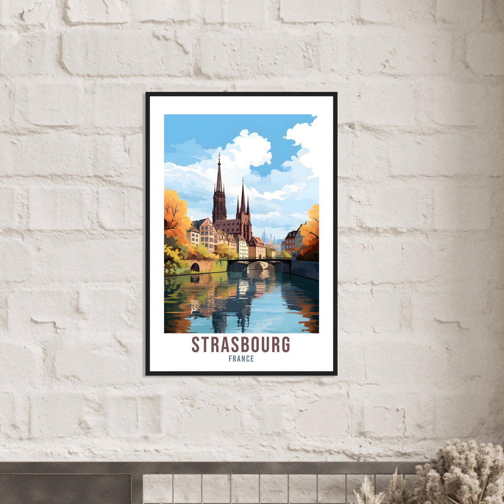 Strasbourg Travel Print Wall Art France Wall Hanging Home Décor Strasbourg Gift Art Lover France Art Lover Gift Strasbourg City Travel Print