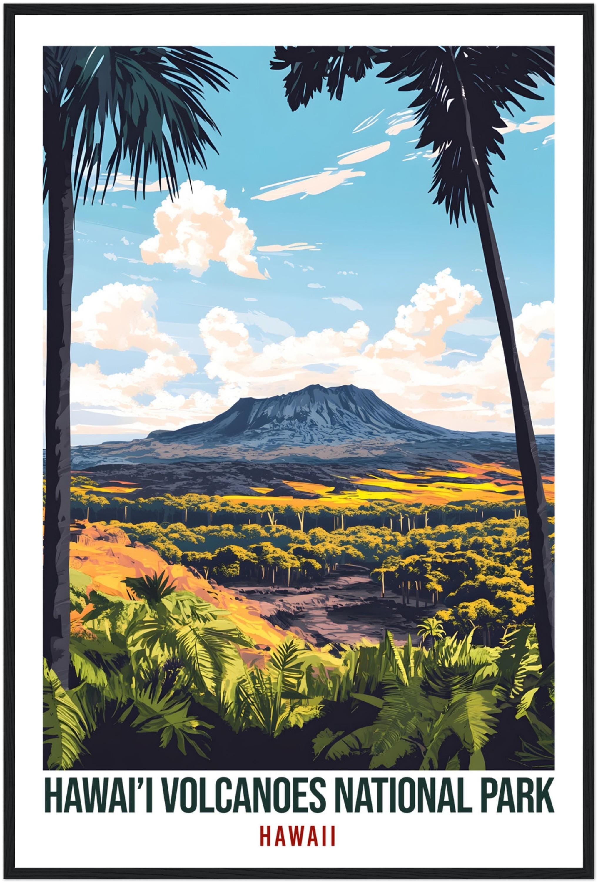 Hawai'i Volcanoes National Park USA Travel Print Wall Art Wall Hanging Home Décor Hawaii Volcanoes Gift Travel Art USA Artwork Travel Poster