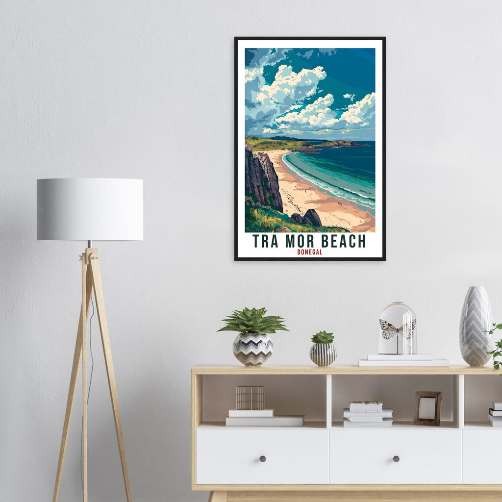 Tra Mor Beach Travel Print Ireland Wall Art Wall Hanging Home Décor Tra Mor Donegal Gift Art Lovers Irish Artwork Gift Ireland Travel Poster