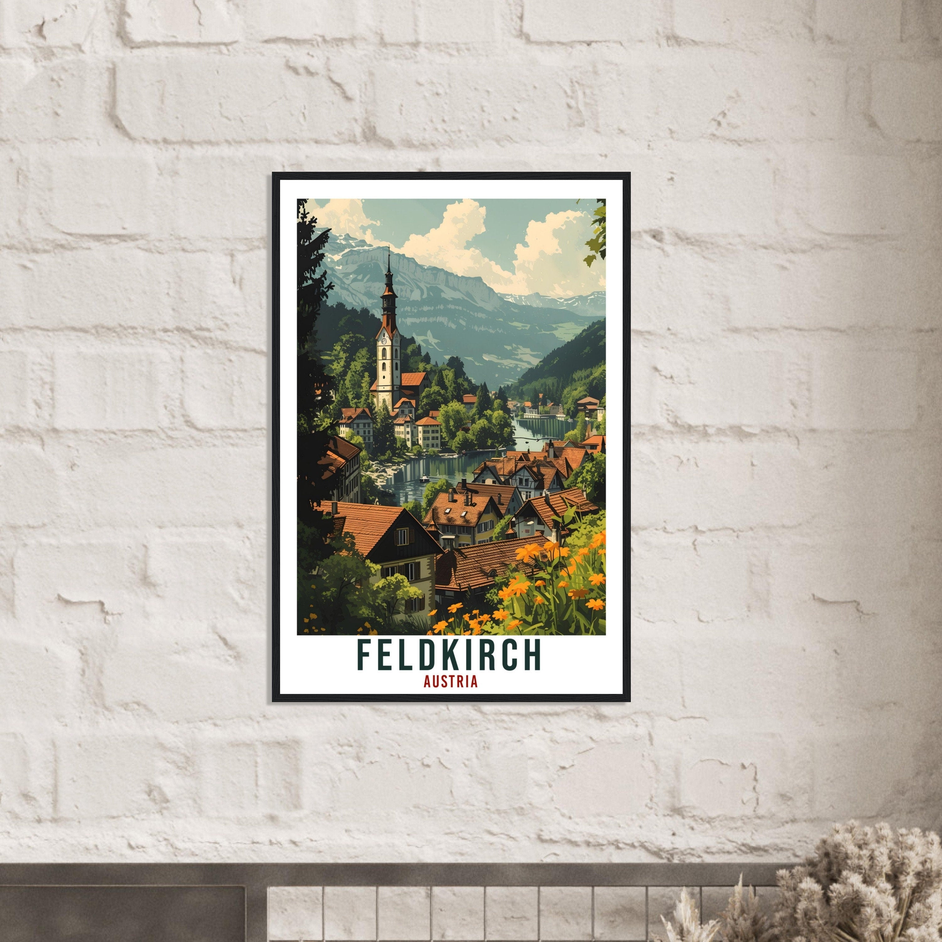 Feldkirch Gift Travel Print Austria Home Decoration Austrian Wall Art Gift Wall Hanging Art Lover Austria Artwork Feldkirch Travel Poster
