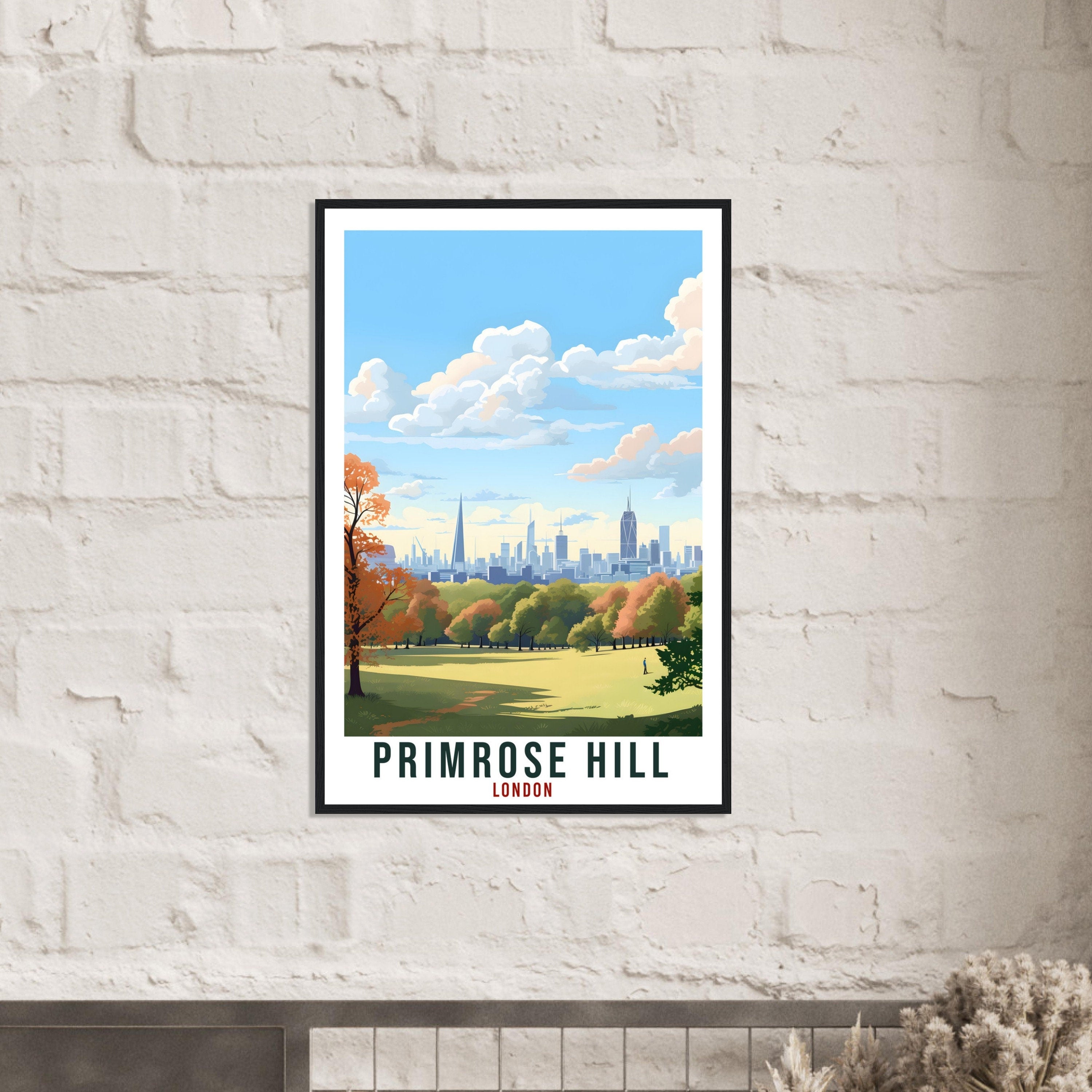 Primrose Hill London Travel Print English Wall Art Wall Hanging Travel Art Gift London Travel Poster London Cityscape Artwork Art Lover Gift